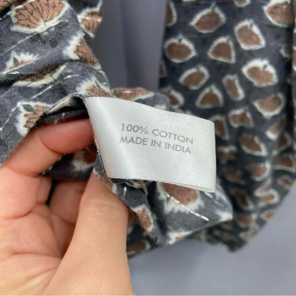 Block Print Peasent Blouse - Picture 5 of 6